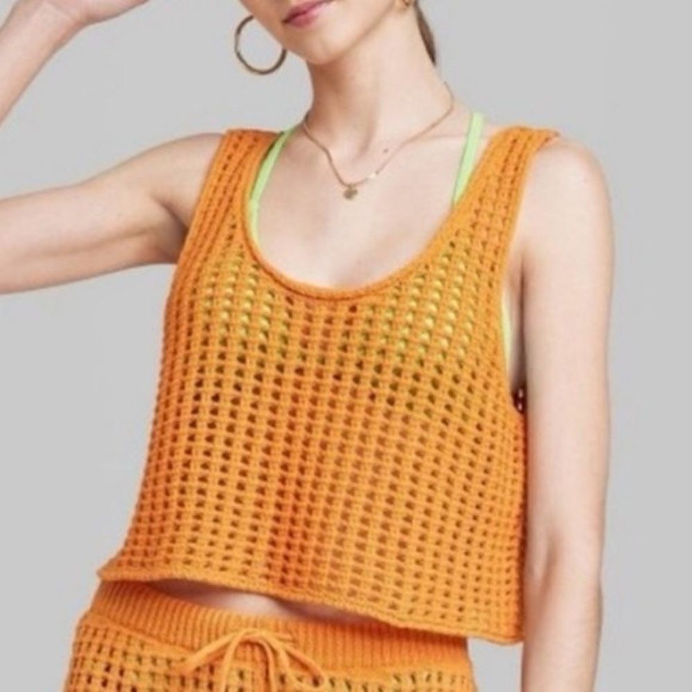 Wild Fable crochet crop tank size XS